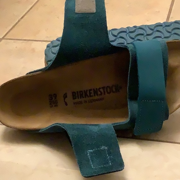 Birkenstock Turquoise suede adjustable  Sandals size 39 (fits 8/8.5) - Picture 6 of 6